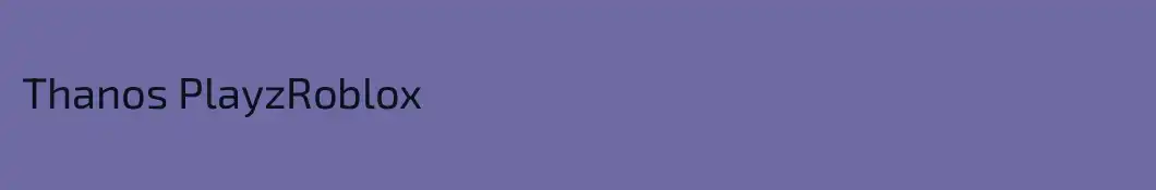 Thanos PlayzRoblox